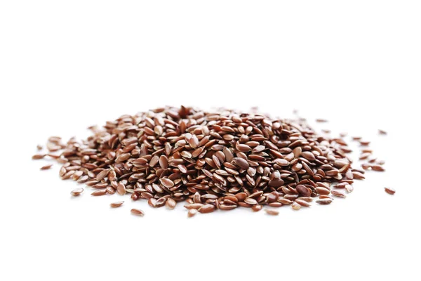 Flax Seeds Isolated White Background — Stock Photo, Image