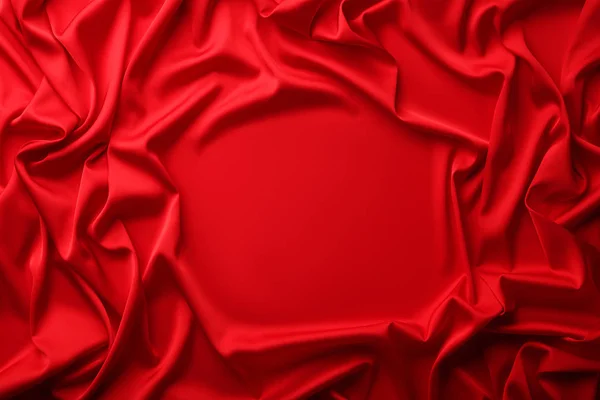 Background Red Satin Fabric — Stock Photo, Image