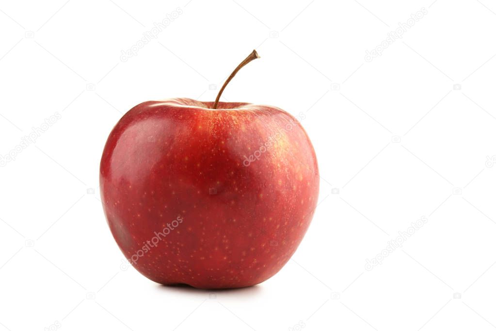 Red apple on white 