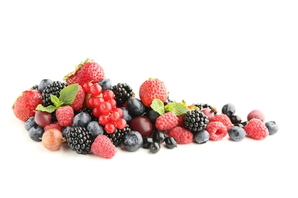 Fresh Berries Isolated White Background — Stock Photo, Image