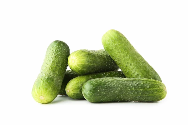 Fresh Cucumbers Isolated White Background — Stock Photo, Image