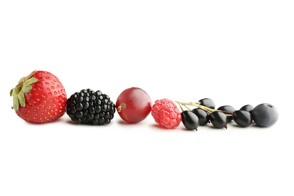 Fresh berries isolated on white background — Stock Photo, Image