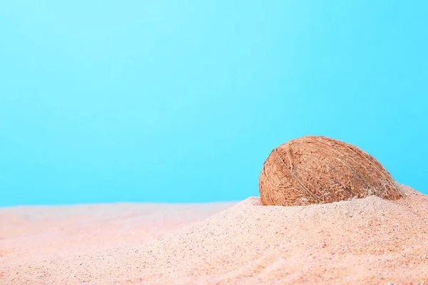 Kokos Piasku Plaży — Zdjęcie stockowe