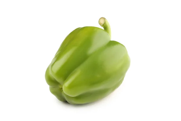 Pimiento Verde Aislado Sobre Fondo Blanco — Foto de Stock