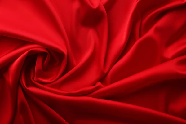 Fond Tissu Satiné Rouge — Photo