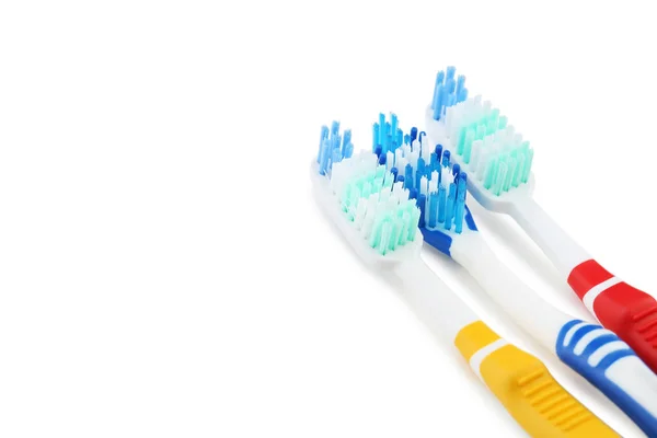 Toothbrushes Isolated White Background — Stock Photo, Image