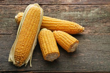 Tatlı Mısır gri ahşap tablo