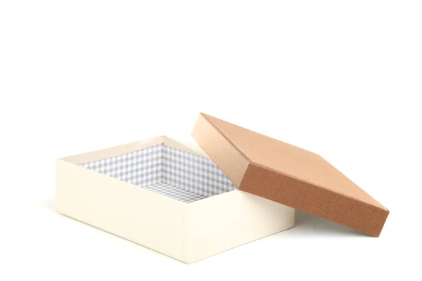 Open gift box isolated on white background — Stock Photo, Image