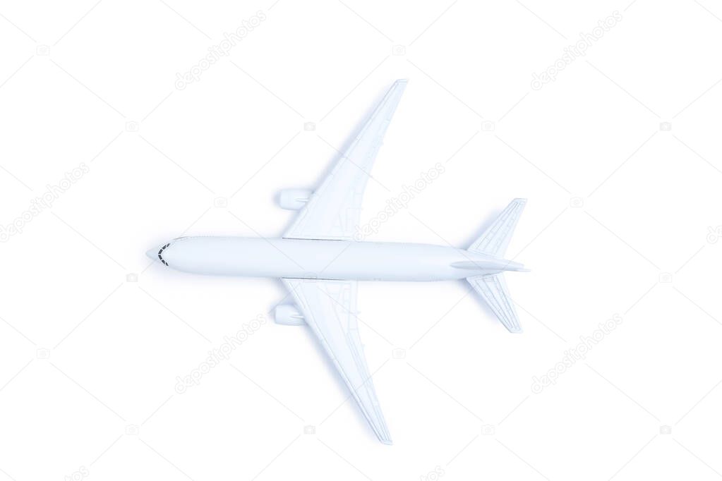 Airplane model isolated on white background