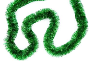 Beyaz arka plan üzerinde izole Noel tinsel