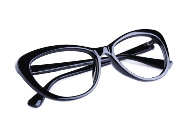 beyaz arkaplanda gözlük izole