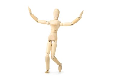 Beyaz arka plan üzerinde izole ahşap şekil