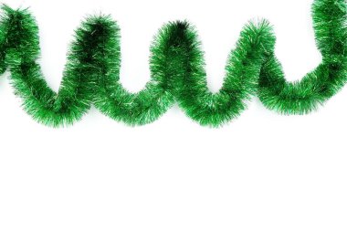 Beyaz arka plan üzerinde izole Noel tinsel