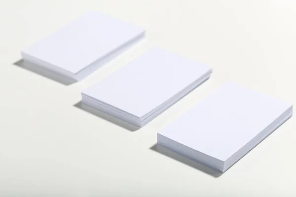 Blank business cards on white background — Stock Photo, Image