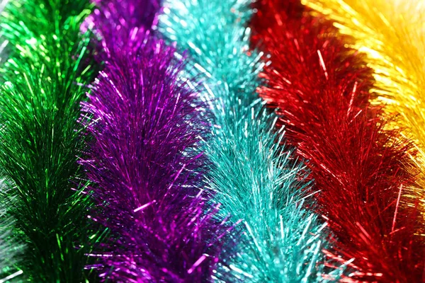 Fondo de colorido oropel de Navidad — Foto de Stock