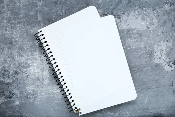 Blank Notepad Grey Background — Stock Photo, Image