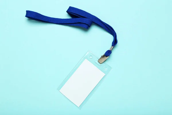 Пустой Белый Мешок Синем Фоне — стоковое фото