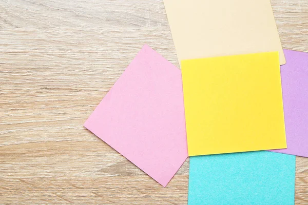 Paper Sticky Notes Wooden Table — Stock Photo, Image
