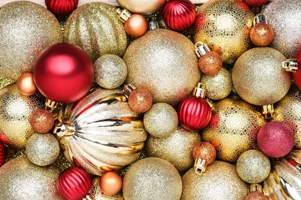 Achtergrond Van Kleurrijke Kerstballen — Stockfoto