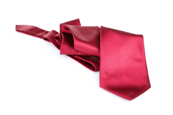 Corbata Roja Aislada Sobre Fondo Blanco — Foto de Stock