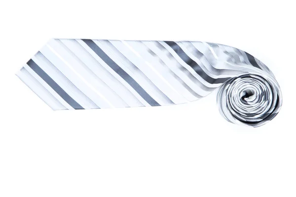 Striped Necktie Isolated White Background — Stock Photo, Image