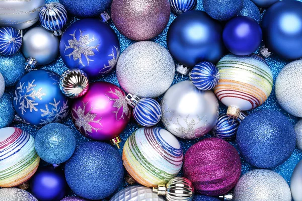 Background Colorful Christmas Baubles — Stock Photo, Image