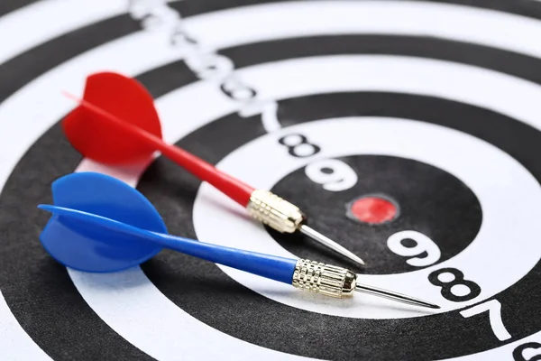 Background of dartboard with darts — Stock Photo, Image