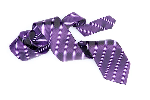 Purple Necktie Isolated White Background — Stock Photo, Image