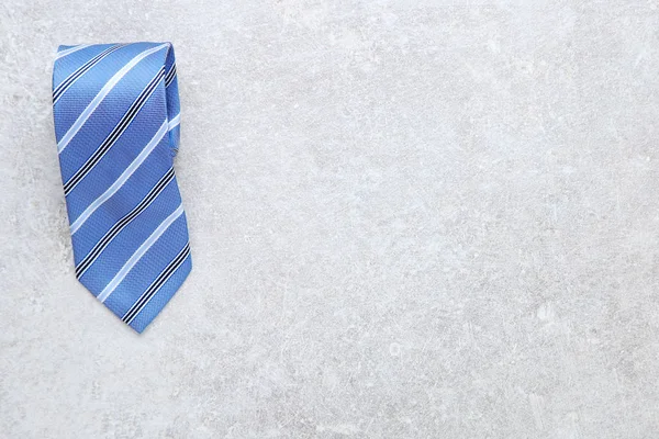Striped Necktie Grey Background — Stock Photo, Image