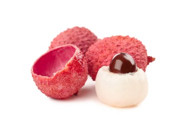 Lezzetli liçi beyaz arkaplanda izole