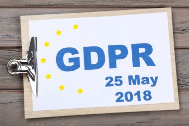 Genel Data Koruma Yönetmeliği, GDPR. Kağıt ile pano