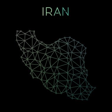 İran, İslam Cumhuriyeti ağ haritası.