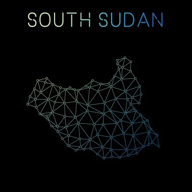 Güney Sudan ağ haritası.