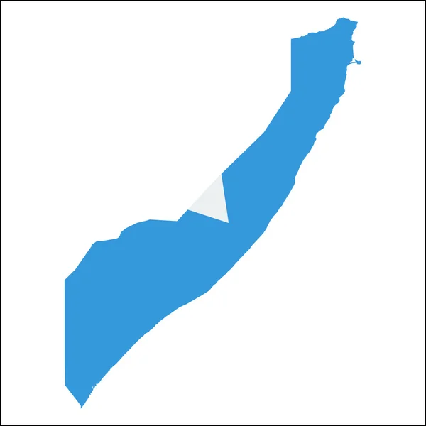 Somalia mapa o wysokiej rozdzielczości z flagą narodową. — Wektor stockowy