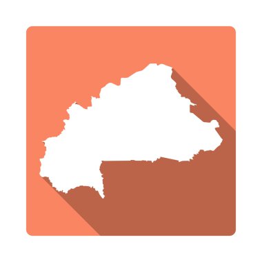 Vektör Burkina Faso Harita Düğmesi.