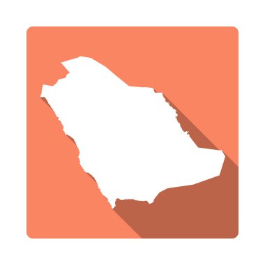 Vektör Suudi Arabistan Harita Düğmesi.