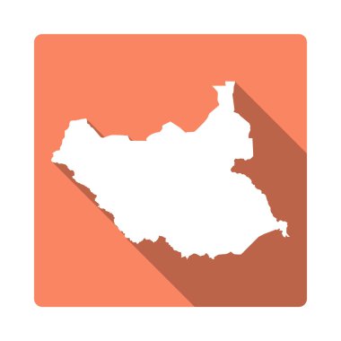 Vektör Güney Sudan Harita Düğmesi.