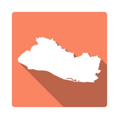 Vektör El Salvador Harita Düğmesi.