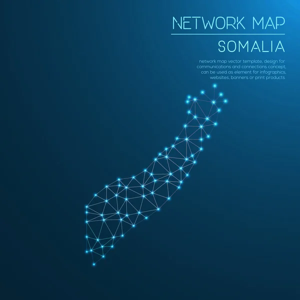 Mappa della rete Somalia . — Vettoriale Stock