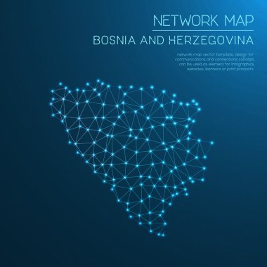 Bosna-Hersek Ağ Haritası.