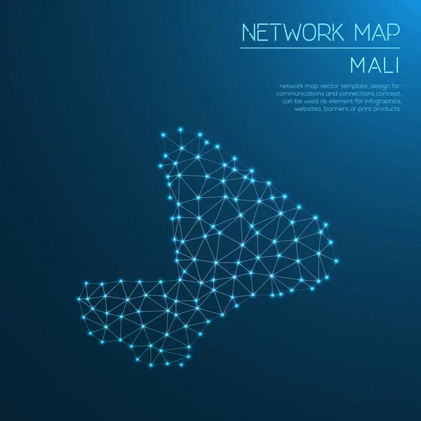 Mapa de la red de Malí . — Archivo Imágenes Vectoriales