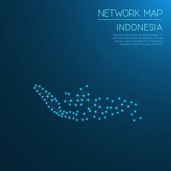 Ινδονησία χάρτη δικτύου. — Διανυσματικό Αρχείο