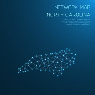 Kuzey Carolina Ağ Haritası.