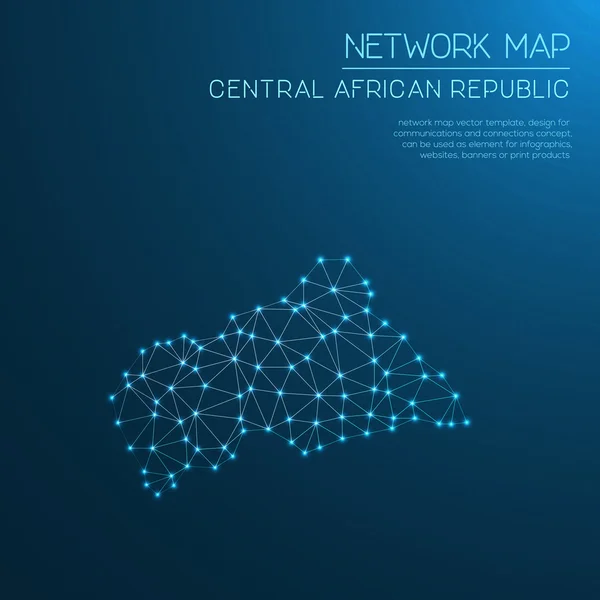 Mapa de la red República Centroafricana . — Vector de stock