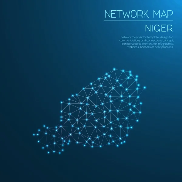 Niger network map. Vector Graphics