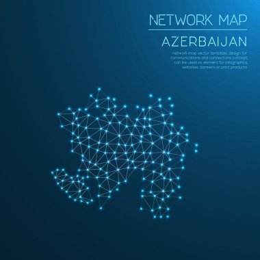 Azerbaycan Ağ Haritası.