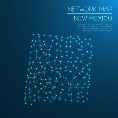New Mexico Ağ Haritası.