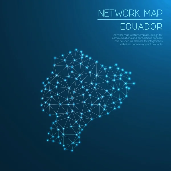 Mapa de la red Ecuador . — Archivo Imágenes Vectoriales