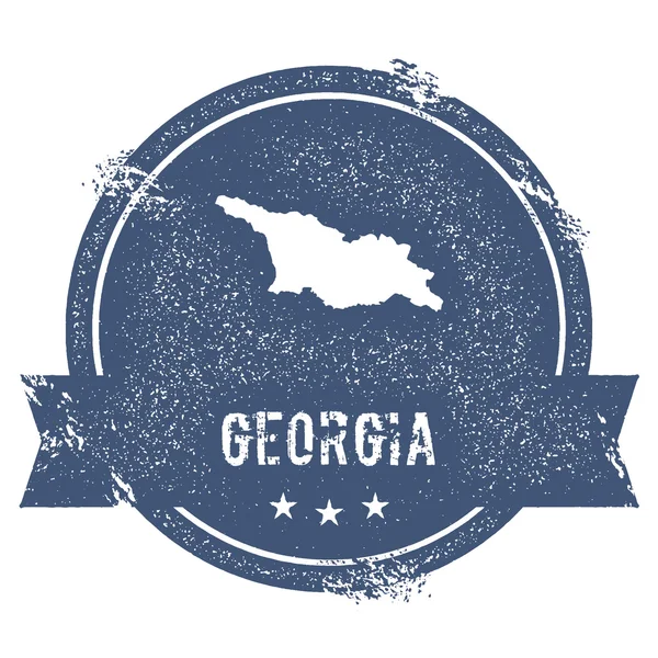 Marca Georgia. Sello de goma de viaje con el nombre y el mapa de Georgia, ilustración vectorial. Puede ser utilizado — Vector de stock