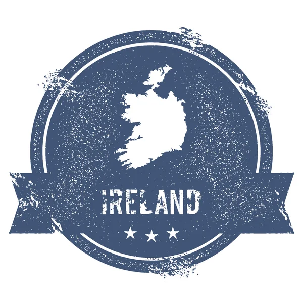 Marca Irlanda. Sello de goma de viaje con el nombre y el mapa de Irlanda, ilustración vectorial. Puede ser utilizado — Vector de stock